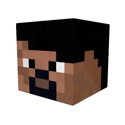 Reqlyz Minecraft avatar head, 3D render