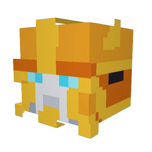 Reqpp Minecraft avatar head, 3D render