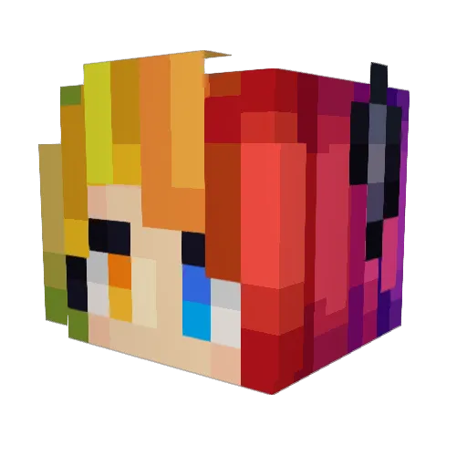 Reqson Minecraft avatar head, 3D render