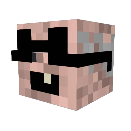 Requezza Minecraft avatar head, 3D render