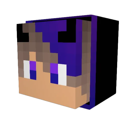 RequiemKJ Minecraft avatar head, 3D render