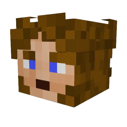 Requilus Minecraft avatar head, 3D render