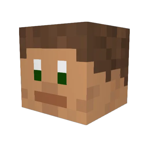 Requon Minecraft avatar head, 3D render