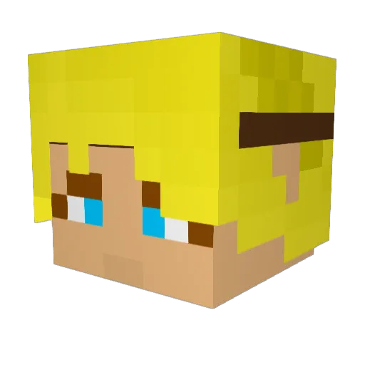 Rere63 Minecraft avatar head, 3D render