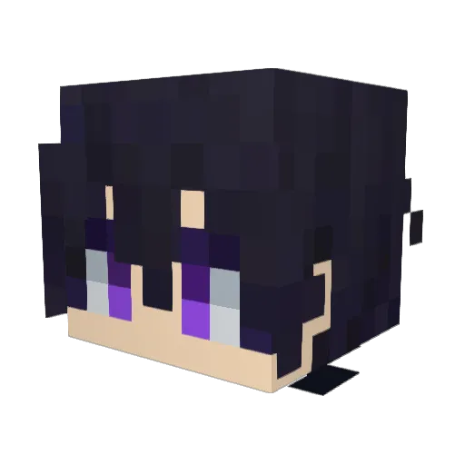Rerei Minecraft avatar head, 3D render
