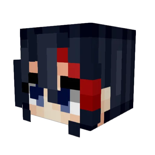 Rerey777 Minecraft avatar head, 3D render