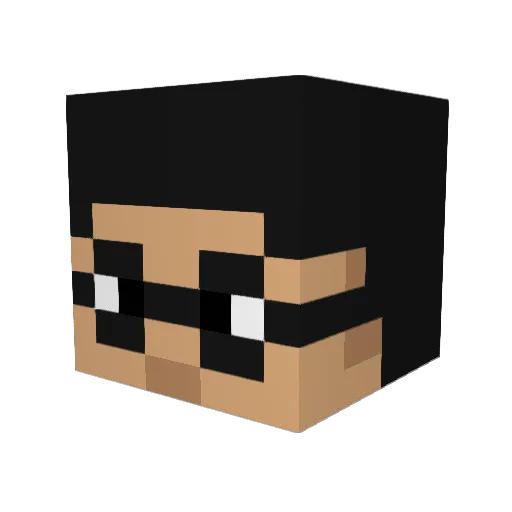 Rernalt Minecraft avatar head, 3D render