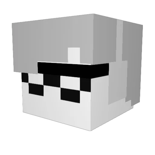 ReroExperience Minecraft avatar head, 3D render