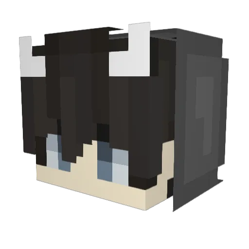 Reruc Minecraft avatar head, 3D render