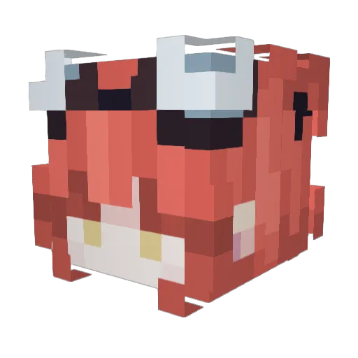 Reruli Minecraft avatar head, 3D render