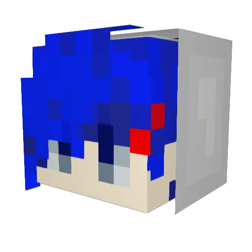 Reruta Minecraft avatar head, 3D render