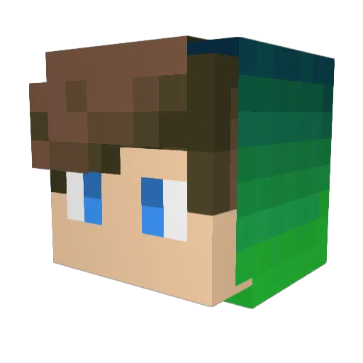 Res1stor Minecraft avatar head, 3D render