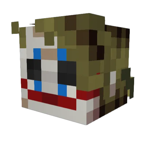 Res27 Minecraft avatar head, 3D render