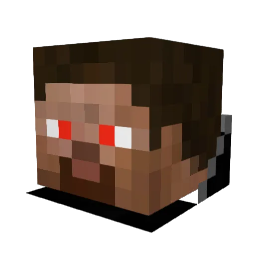 ResGoblin Minecraft avatar head, 3D render