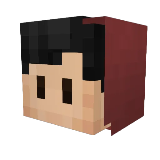ResJr Minecraft avatar head, 3D render