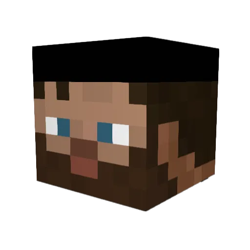 ResNonVerba Minecraft avatar head, 3D render