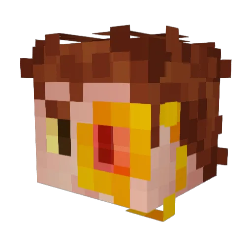 ResPack2 Minecraft avatar head, 3D render