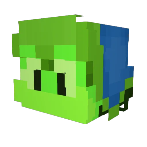 ResRaptor Minecraft avatar head, 3D render
