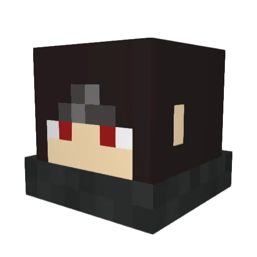 Resbow Minecraft avatar head, 3D render