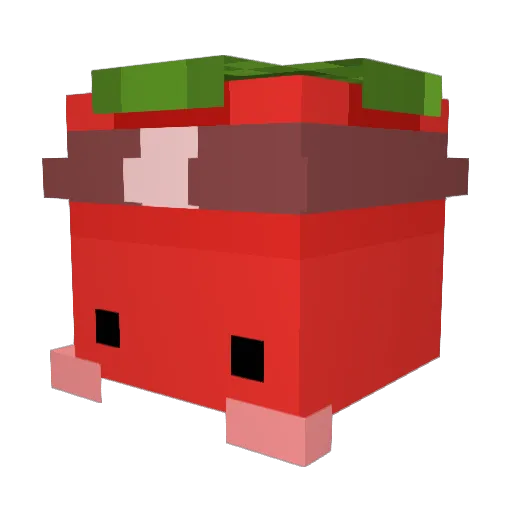 Resder Minecraft avatar head, 3D render