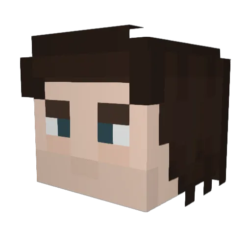 Resdo_ Minecraft avatar head, 3D render