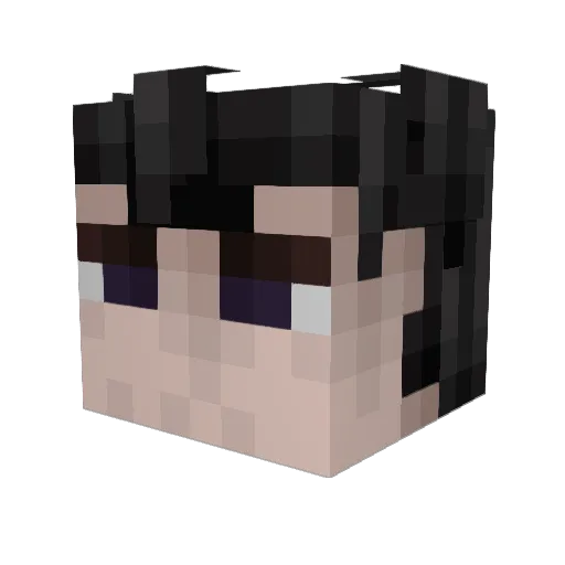 Researcher Minecraft avatar head, 3D render