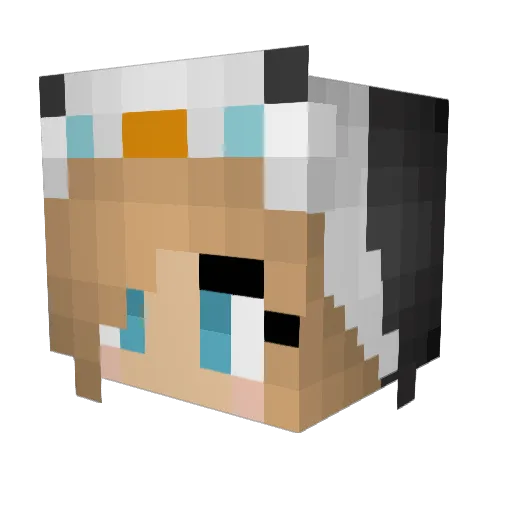 Resemus Minecraft avatar head, 3D render