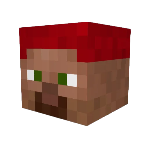 Reseptal Minecraft avatar head, 3D render