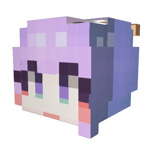 Reserem Minecraft avatar head, 3D render