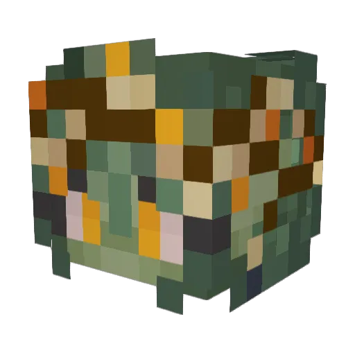ReservedBeing Minecraft avatar head, 3D render