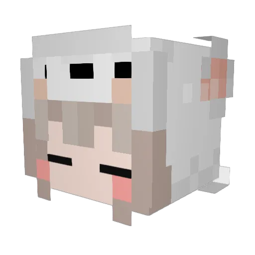 Resetstar Minecraft avatar head, 3D render