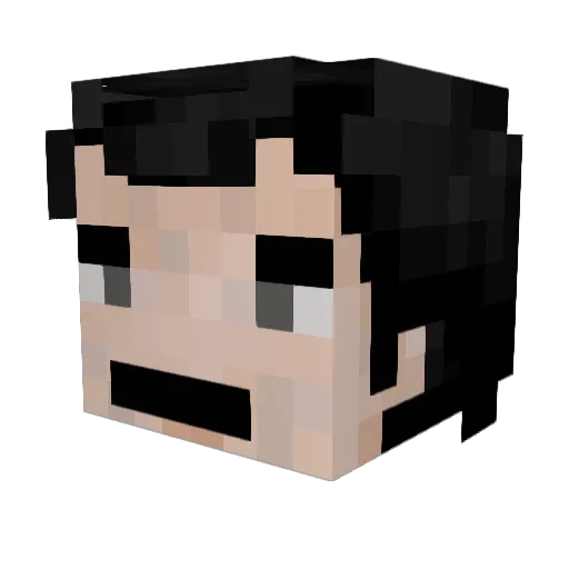 Resgih Minecraft avatar head, 3D render