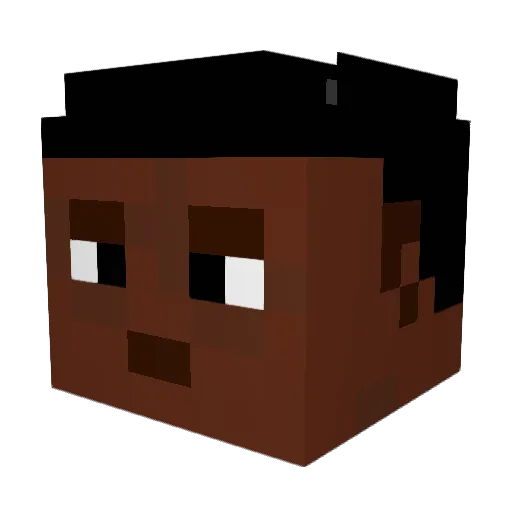 Reshenth Minecraft avatar head, 3D render