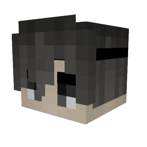 ResherXD Minecraft avatar head, 3D render