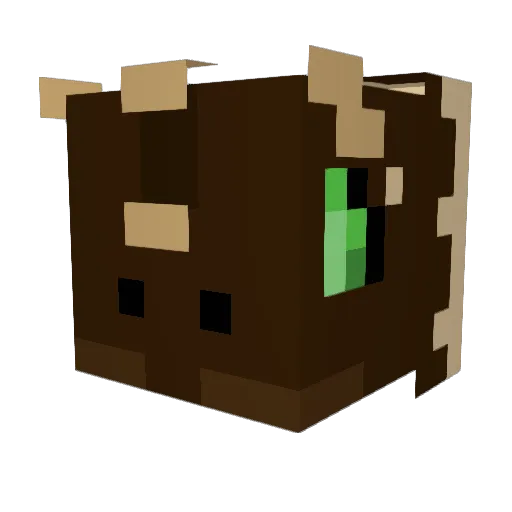 Reshizu Minecraft avatar head, 3D render
