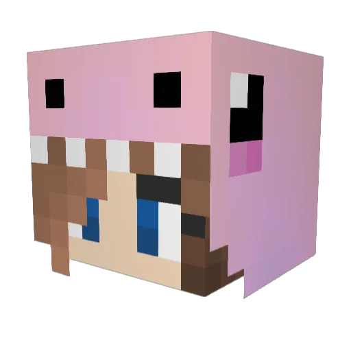 ReshockPvP Minecraft avatar head, 3D render