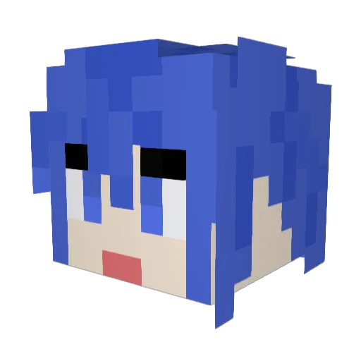Resif_ Minecraft avatar head, 3D render