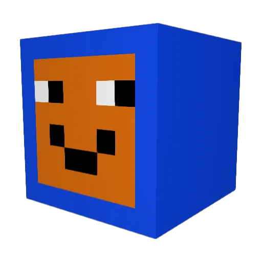 ResigningPrawn Minecraft avatar head, 3D render