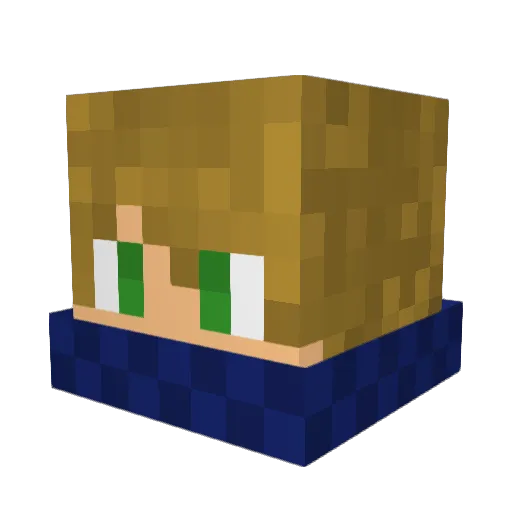 Resist7K Minecraft avatar head, 3D render