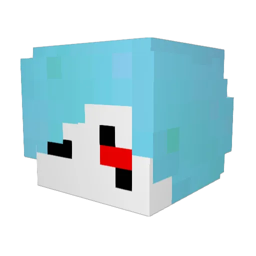 ResistanceV Minecraft avatar head, 3D render