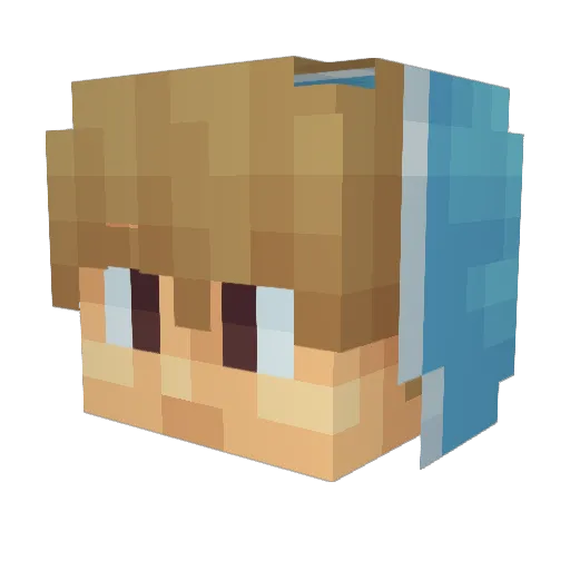 Resking Minecraft avatar head, 3D render