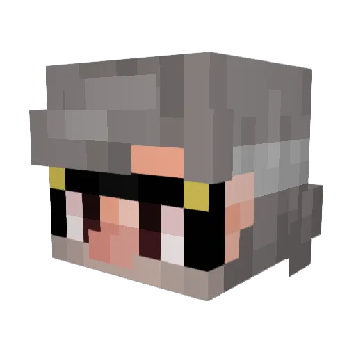 ReslaBasti Minecraft avatar head, 3D render
