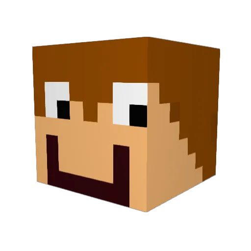 Resns Minecraft avatar head, 3D render