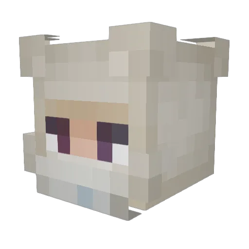 Resny Minecraft avatar head, 3D render