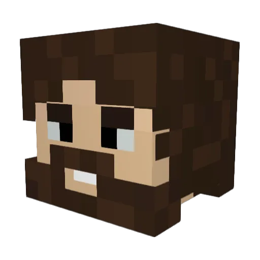 ResolubleWolf2 Minecraft avatar head, 3D render