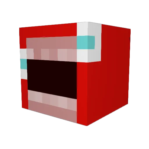 Resolved2 Minecraft avatar head, 3D render