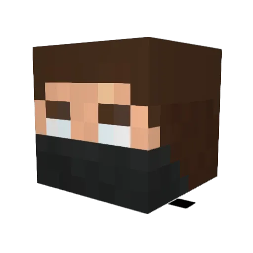 ResonantPanic Minecraft avatar head, 3D render