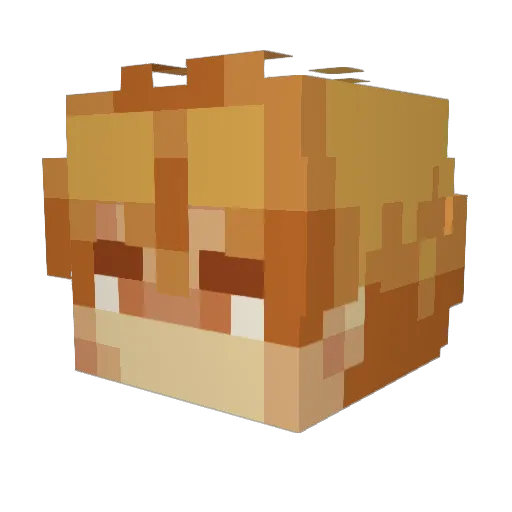 RespajQx Minecraft avatar head, 3D render