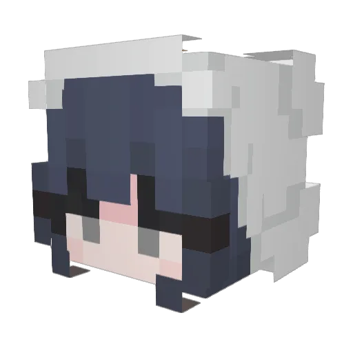 Respawnless Minecraft avatar head, 3D render