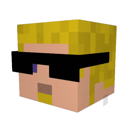 RespectfulDan69 Minecraft avatar head, 3D render